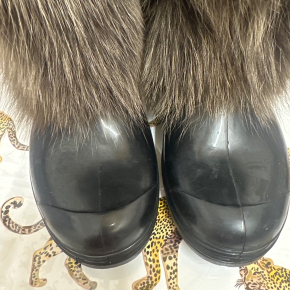Marni real fur rubber boots - size 8 - Picture 4 of 5